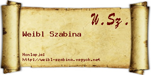 Weibl Szabina névjegykártya