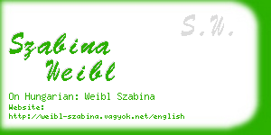 szabina weibl business card